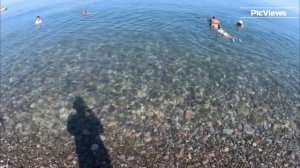 Погода в Сочи Лазаревское сегодня 12 июня 2024. Пляж Салют. Обстановка на море. Краснодарский край