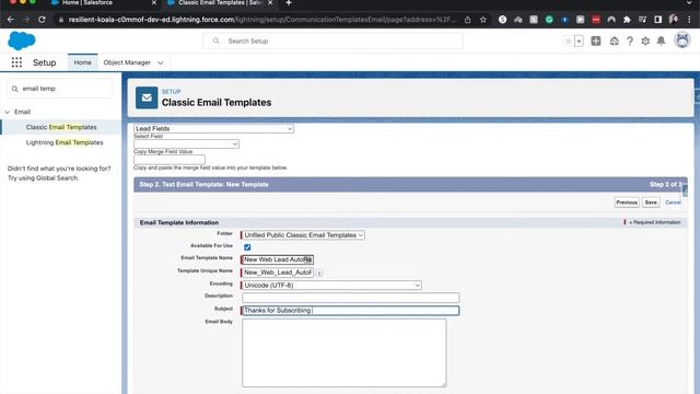 Email Templates in Salesforce | How to use merge fields in email templates | Set up Email Template