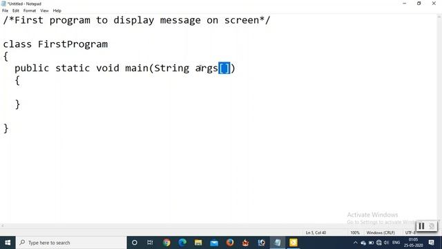 How to create main method in Java Programming