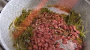 Чесночные стрелки в томатном соус с фасолью