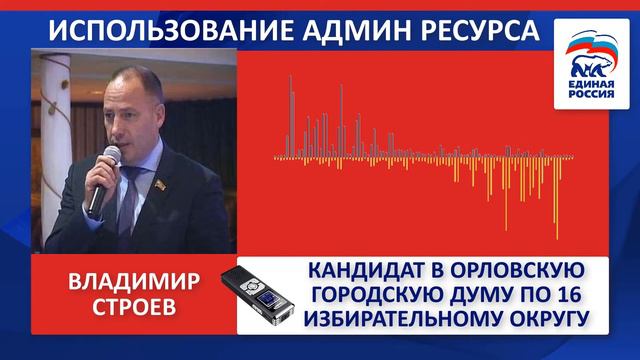 Админ ресурс Владимира Строева на выборах в Орловский гор.совет смотреть онлайн