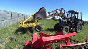 Кировец К 744р4 Проведение ТО МТЗ 80 с погрузчиком Расчищяем место под посевные Сезон 2019