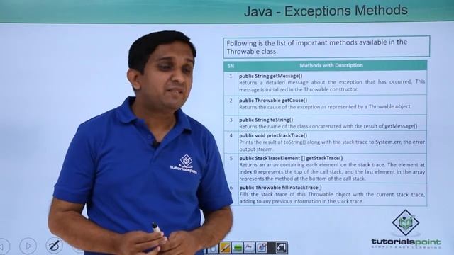 Java - Exception Methods смотреть онлайн