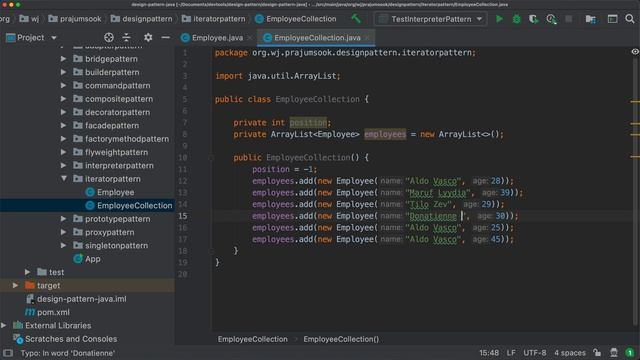 Software design patterns in Java - Iterator Pattern