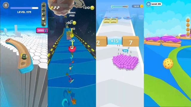 Going Balls vs Action Balls vs Count Master vs Candy Ball Run - All level gameplay Android, IOS