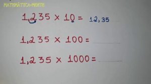 Multiplicando números decimais por 10, 100 e 1000