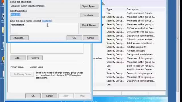 How to add users to an Active Directory security group in Windows Server 2012 смотреть онлайн