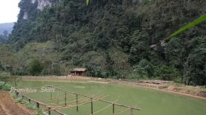 Duong caught huge fish for dinner, Results after 385 days of raising fish. Primitive Skills