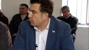 Видео со встречи Саакашвили с городским советом Мартвили