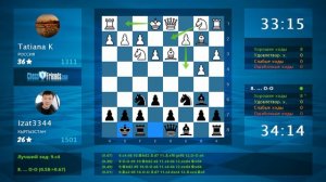 Chess Game Analysis: Tatiana K - Izat3344 : 0-1 (By ChessFriends.com)