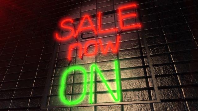 Neon sign made in After Effects with Element3d plugin