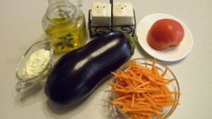 Баклажановые рулетики с морковью и помидорами