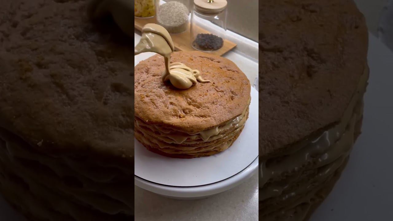 Карамельная девочка! Рецепт! #торт #десерт#сгущёнка