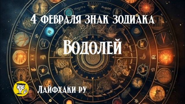 4 февраля знак зодиака водолей