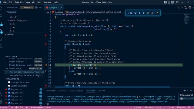 Design and Analysis of Algorithms - Hw 1 - Merge Two Sorted Arrays смотреть онлайн