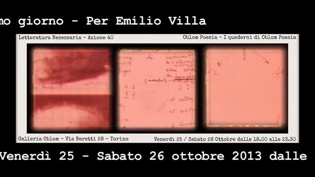 PROMO: I QUADERNI DI OBLOM POESIA - 26/10/13, Ivo De Palma legge Emilio Villa... смотреть онлайн