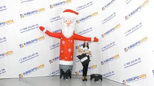 Надувные ?ДЕДЫ МОРОЗЫ? - зазывалы, яркая ?LED-Подсветка у фигур для Новогоднего декора
