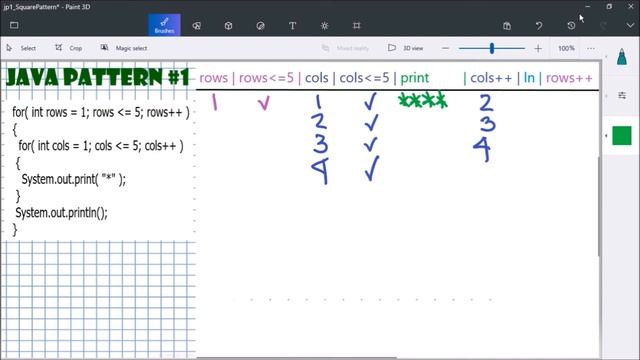 Java Pattern 1 (2/2) | Create a Square Pattern Using Wildcard in Notepad and Run on CMD (Simulation смотреть онлайн