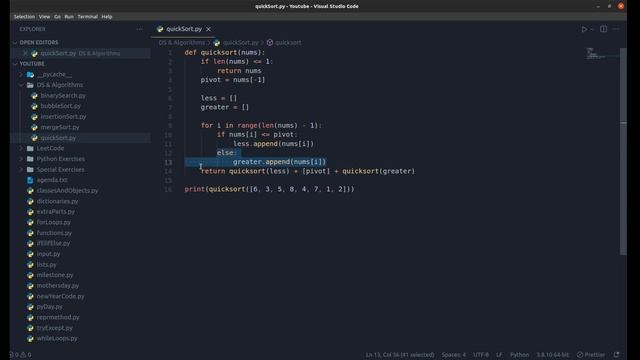 Quicksort in Python! | The Pykid | DS & Algorithms Video #5 | Tutorial for Beginners