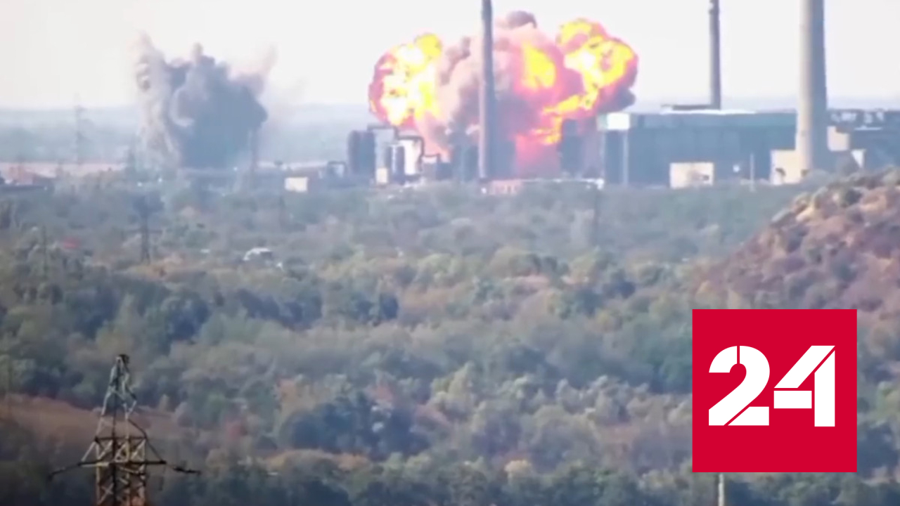 Момент удара по устроенному на заводе укрепрайону ВСУ попал на видео - Россия 24