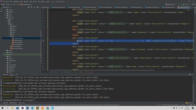 Laravel 9 и Vue 3 SPA интернет магазин 7. CRUD по пользователям.mp4