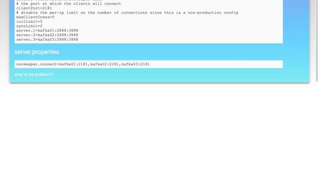 kafka Missing required configuration "zookeeper.connect" which has no default value