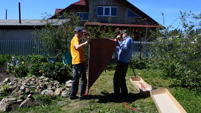 #Установка садовой качели на даче