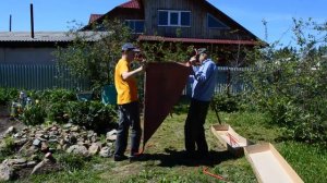 #Установка садовой качели на даче