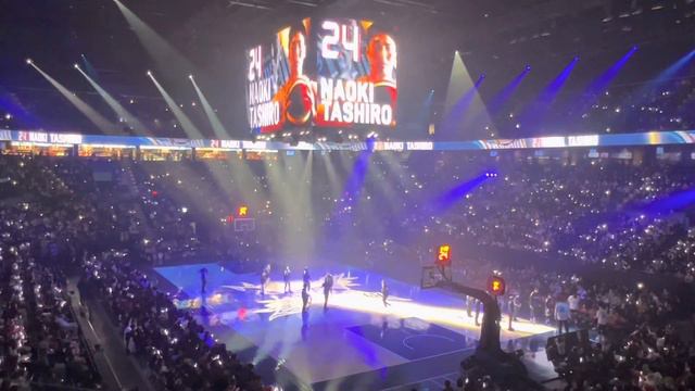 テーブルシートから楽しむ選手入場メンバー紹介琉球ゴールデンキングスBEFORE GAME LIGHT-UP PERFORMANCERYUKYU GOLDEN KINGS