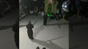 кендо бой на деревянных бамбуковых мечях традиционное японское искусство кендо