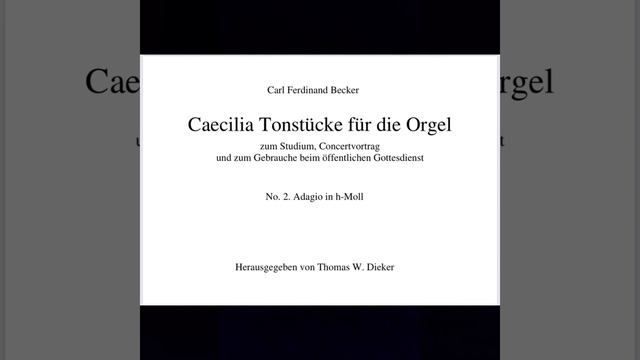 Carl Ferdinand Becker - Adagio in h-Moll - Andreas Lapp - Orgel der Christuskirche Schlangenbad смотреть онлайн