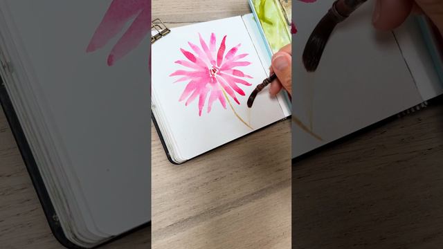 How to paint an easy layered dahlia flower for beginners