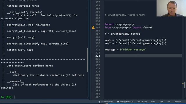 Python Basics Tutorial Cryptography MultiFernet Object || Data Encryption