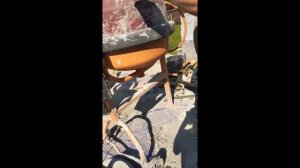 Замес полистиролбетона 450 плотности 160 литров в гравитационной бетономешалке на 190 литров