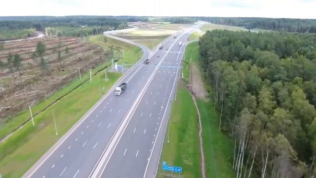 Съемка дороги с квадракоптера