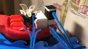 Поделка «Пожарная безопасность», тушение пожара на танкере.