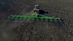 Работа гибкой бороны БГ-18С "Горизонт"