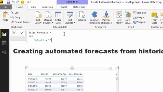 Create Automatic Forecasts From Historic Data in Power BI using DAX