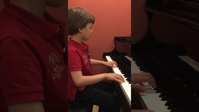 Полька, М.И. Глинка, фортепиано, играет Миша Андреев. Polka by Glinka  - 7 y old Misha plays piano.