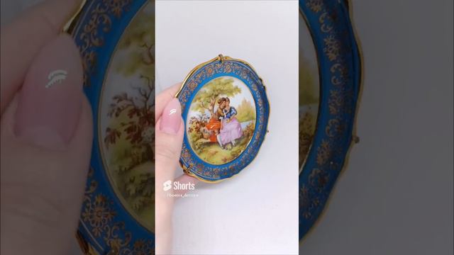 Картина миниатюра на фарфоре Франция Лимож Фрагонар / 134242.