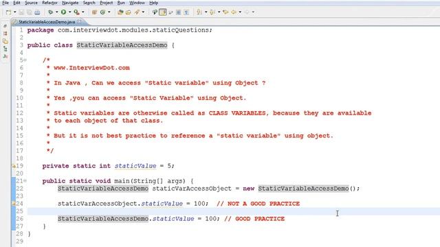 TAMIL IN JAVA CAN YOU ACCESS STATIC VARIABLE USING OBJECT DEMO смотреть онлайн