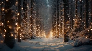 ❄️ Magical Christmas Forest Ambience | Soft Snowfall Sounds, Ambient Music | Sleep, Study, Relax