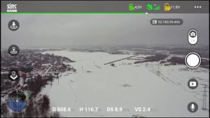 F11S 4K PRO: Полёт в снегопад