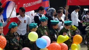 День Победы в с. Ругуджа Гунибского района РД (Выступление директора школы Антиковой К. А.)