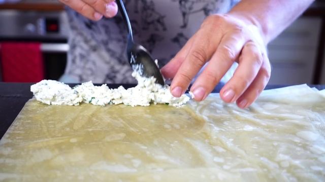 Хрустящая вкуснятина из тесто фило. Борек с сыром. смотреть онлайн