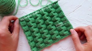 СУПЕР ОБЪЕМНЫЙ 3 D УЗОР СПИЦАМИ! ДВУСТОРОННИЙ УЗОР!