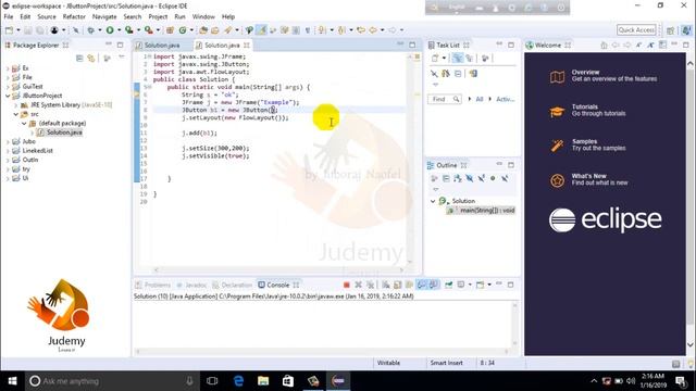 Java SWING - JButton [ Part - 1 ] | JButton Constructor | Java | Swing | OOP | GUI | Judemy | Bangl смотреть онлайн