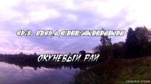 ОКУНЁВЫЙ РАЙ 24 9 2016 озеро Подснежники Смоленск