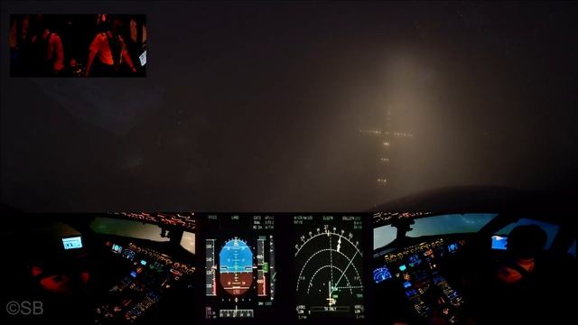 London (LHR) | Night Autoland Approach 27R | great views of the city | Airbus pilots + cockpit view смотреть онлайн