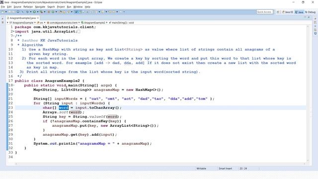 There is a stream of words which contains Anagrams How would you print anagrams in a single bucket смотреть онлайн